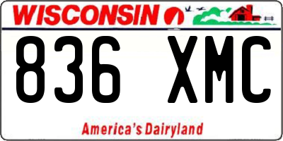 WI license plate 836XMC