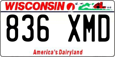 WI license plate 836XMD