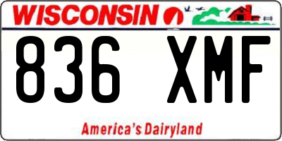 WI license plate 836XMF
