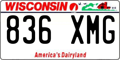 WI license plate 836XMG