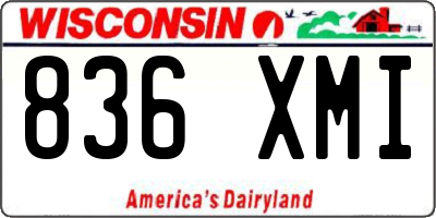 WI license plate 836XMI