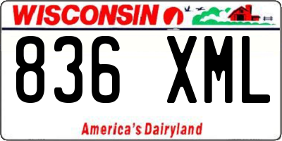 WI license plate 836XML
