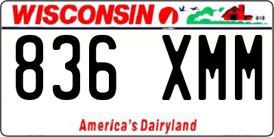 WI license plate 836XMM