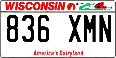 WI license plate 836XMN