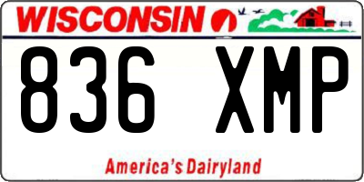 WI license plate 836XMP