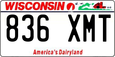 WI license plate 836XMT
