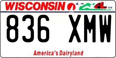 WI license plate 836XMW