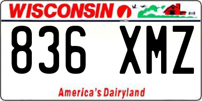 WI license plate 836XMZ