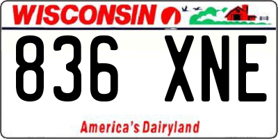 WI license plate 836XNE