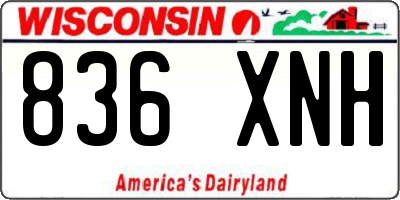 WI license plate 836XNH