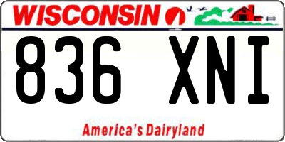 WI license plate 836XNI