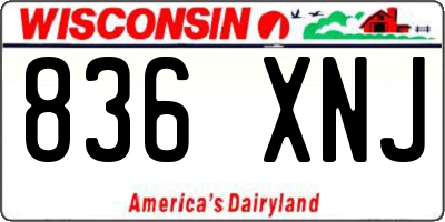 WI license plate 836XNJ