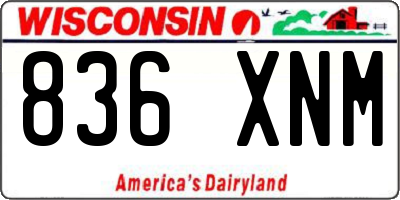 WI license plate 836XNM