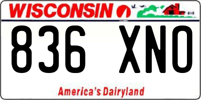 WI license plate 836XNO