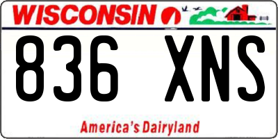 WI license plate 836XNS