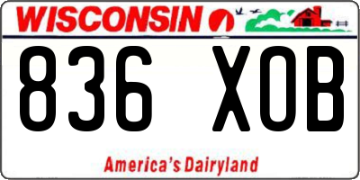 WI license plate 836XOB