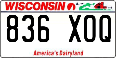 WI license plate 836XOQ