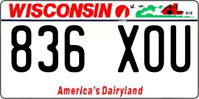 WI license plate 836XOU