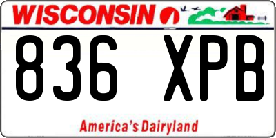 WI license plate 836XPB