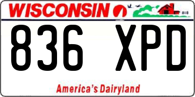 WI license plate 836XPD