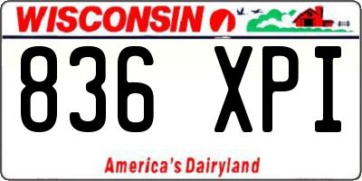 WI license plate 836XPI