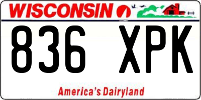 WI license plate 836XPK