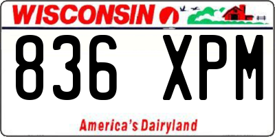WI license plate 836XPM