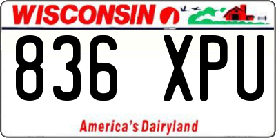 WI license plate 836XPU