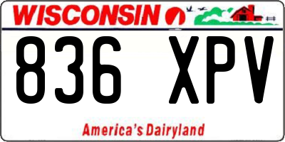 WI license plate 836XPV