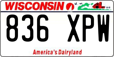 WI license plate 836XPW