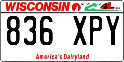 WI license plate 836XPY