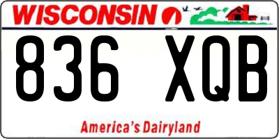 WI license plate 836XQB