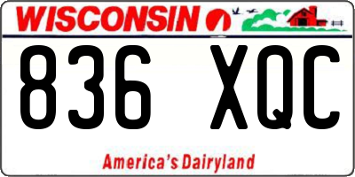 WI license plate 836XQC