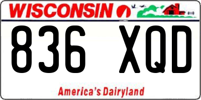 WI license plate 836XQD
