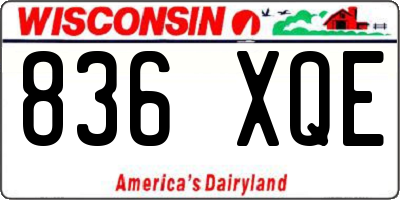 WI license plate 836XQE