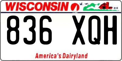 WI license plate 836XQH