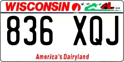 WI license plate 836XQJ