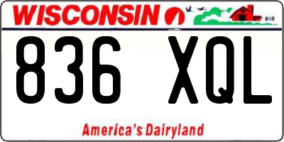 WI license plate 836XQL