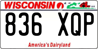 WI license plate 836XQP