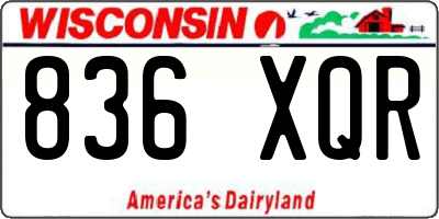 WI license plate 836XQR