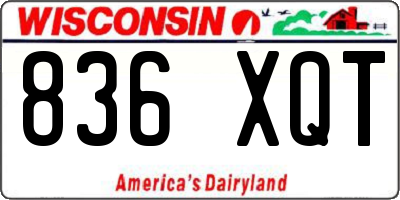 WI license plate 836XQT