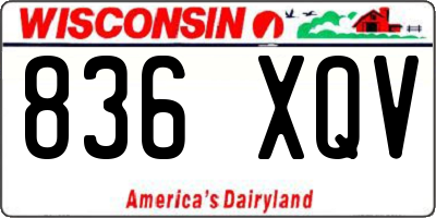 WI license plate 836XQV