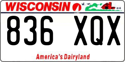WI license plate 836XQX