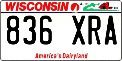 WI license plate 836XRA
