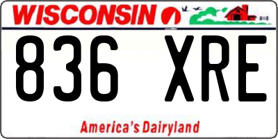 WI license plate 836XRE