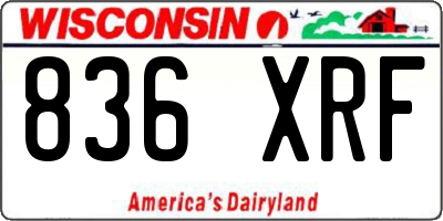 WI license plate 836XRF