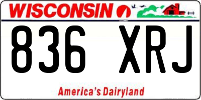 WI license plate 836XRJ