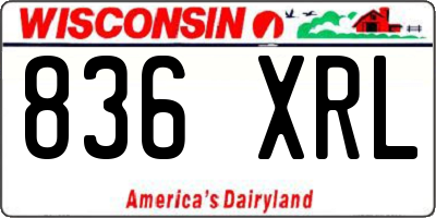 WI license plate 836XRL