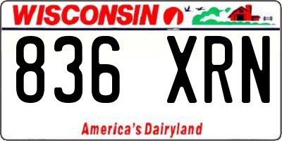 WI license plate 836XRN