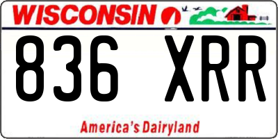 WI license plate 836XRR